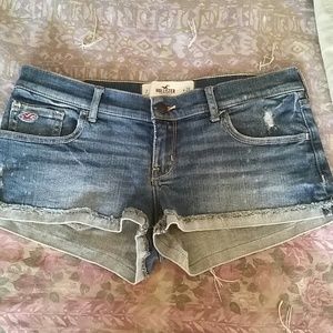 Hollister blue jean shorts size 7